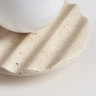 Celako™ Lunava Ceiling Light | Yellow Travertine Wabi Sabi Style Bedroom