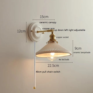 Celako™ Cerena Wall Light | Ceramic Bedside Lighting