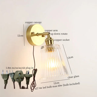 Celako™ Flutia Wall Light | Glass Bedroom Lighting