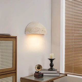 Celako™ Sunlithic Wall Light | Yellow Travertine Bedroom Lighting