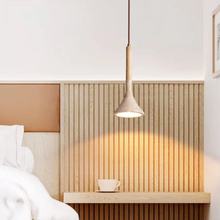 Celako™ Lithoro Pendant Light | Yellow Travertine Bedroom Lighting