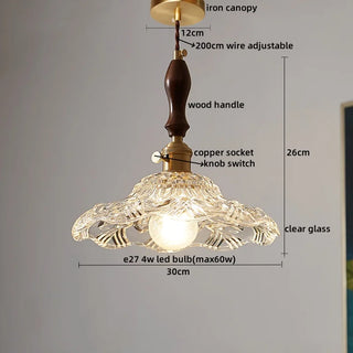 Celako™ Cuora Pendant Light | Copper Glass Bedroom Lighting