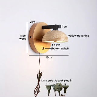 Celako™ Kiseki Wall Light | Travertine Entryway Lighting