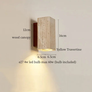 Celako™ Travetto Wall Light | Yellow Travertine Living Room Lighting