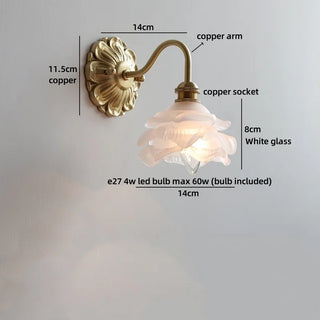 Celako™ Florea Wall Light | Glass Bedside Lighting