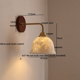 Celako™ Faience Wall Light | Ceramic Living Room Lighting