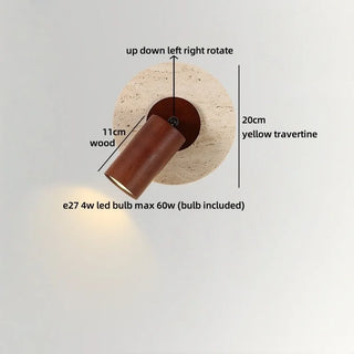 Celako™ Lithori Wall Light | Yellow Travertine Living Room Lighting