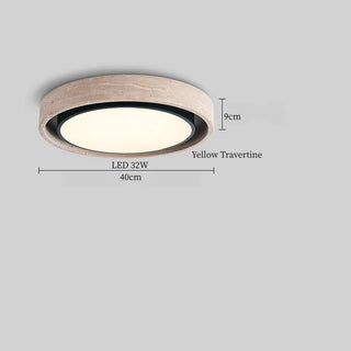 Celako™ Lunaterre Ceiling Light | Yellow Travertine Contemporary Living Room Lighting
