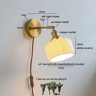 Celako™ Keramis Wall Light | Ceramic Bedroom Lighting