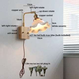 Celako™ Fiora Wall Light | Ceramic Entryway Lighting