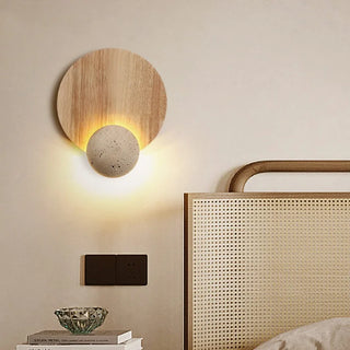 Celako™ Tavine Wall Light | Yellow Travertine Bedroom Lighting