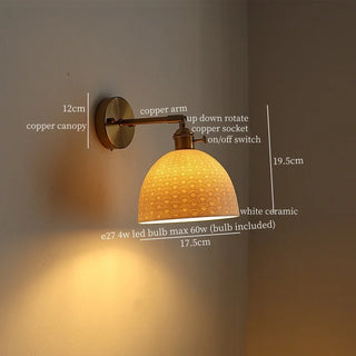 Celako™ Keramosa Wall Light | Ceramic Vintage Bedroom Lighting