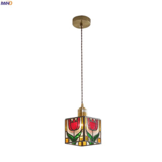 Celako™ Tuliora Pendant Light | Colored Glass Bedroom Lighting