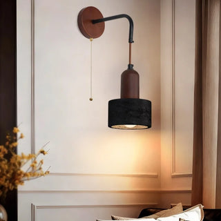 Celako™ Nerolite Wall Light | Black Travertine Bedroom Lighting