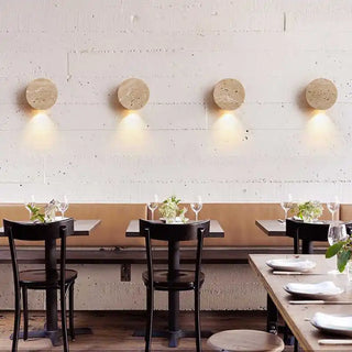 Celako™ Pietraura Wall Light | Yellow Travertine Living Room Lighting