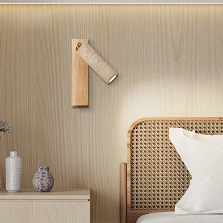 Celako™ Terrava Wall Light | Yellow Travertine Bedroom Lighting