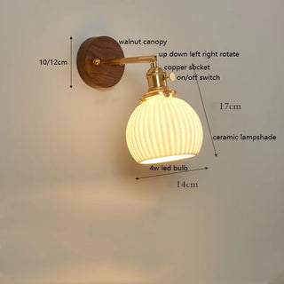 Celako™ Juglans Wall Light | Copper Bedroom Lighting
