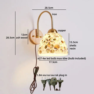 Celako™ Sequoia Wall Light | Ash Wood Bedside Lighting