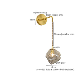 Celako™ Molena Wall Light | Glass Bedroom Lighting