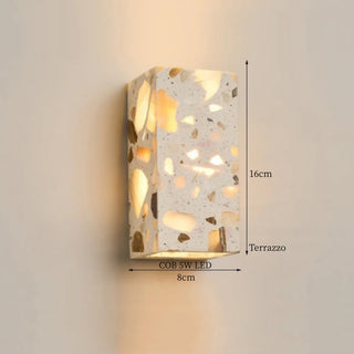 Celako™ Vetraso Wall Light | Terrazzo And Glass Bedroom Lighting