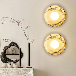 Celako™ Orbita Wall Light | Marble Glass Bedroom Lighting
