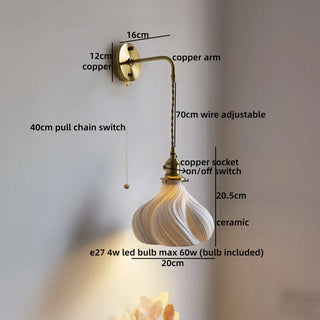 Celako™ Terralu Wall Light | Ceramic Bedroom Lighting