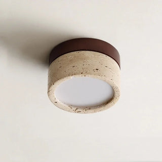 Celako™ Calciva Ceiling Light | Yellow Travertine Bedroom Lighting