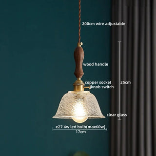 Celako™ Cuora Pendant Light | Copper Glass Bedroom Lighting