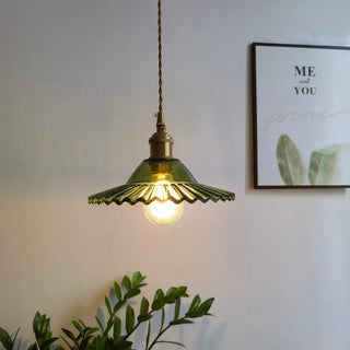 Celako™ Vitrovia Pendant Light | Green Glass Bedroom Lighting