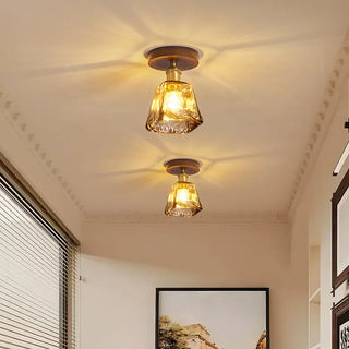 Celako™ Ambelis Ceiling Light | Amber Glass Living Room Lighting