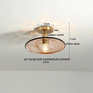 Celako™ Cuprel Ceiling Light | Copper Glass Kitchen Island Lighting