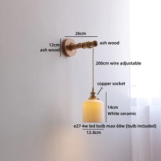 Celako™ Ceruli Wall Light | Ceramic Bedside Lighting