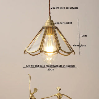 Celako™ Azuric Pendant Light | Blue Glass Bedroom Lighting