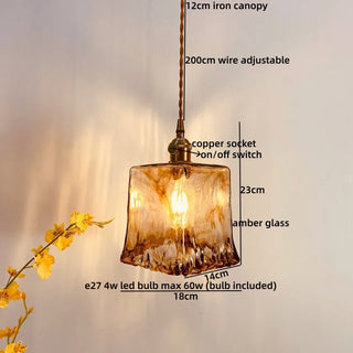 Celako™ Emberis Pendant Light | Glass Bedroom Lighting