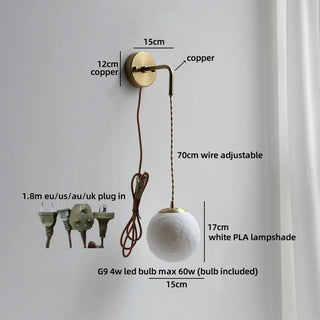 Celako™ Cuporo Wall Light | Copper Bedroom Lighting