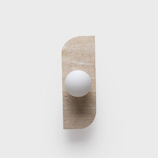 Celako™ Frostia Wall Light | Travertine Entryway Lighting
