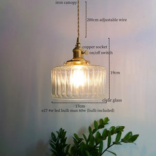Celako™ Vitrovia Pendant Light | Green Glass Bedroom Lighting