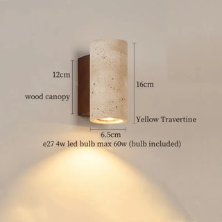 Celako™ Travetto Wall Light | Yellow Travertine Living Room Lighting