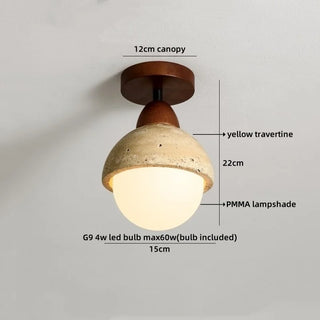 Celako™ Traviso Ceiling Light | Travertine Hallway Lighting