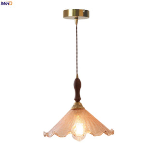 Celako™ Craquel Pendant Light | Amber Glass Kitchen Island Lighting