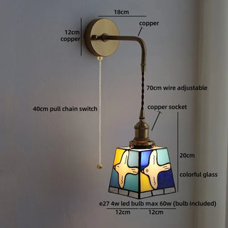 Celako™ Aurina Wall Light | Stained Glass Bedside Lighting