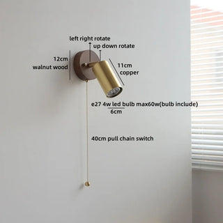 Celako™ Ardelle Wall Light | Walnut Wood Entryway Lighting