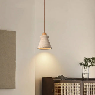 Celako™ Limora Pendant Light | Wood Yellow Travertine Living Room Lighting