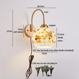 Celako™ Sequoia Wall Light | Ash Wood Bedside Lighting