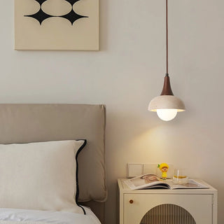 Celako™ Ambrata Pendant Light | Yellow Travertine Bedroom Lighting