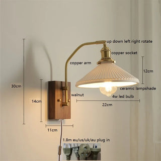 Celako™ Varnis Wall Light | Copper Bedroom Lighting