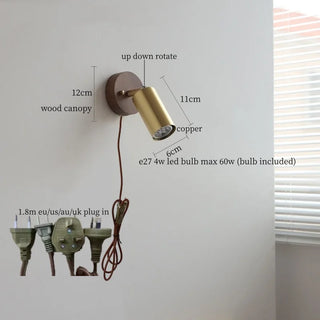 Celako™ Rameau Wall Light | Copper Japan Style Bedroom Lighting