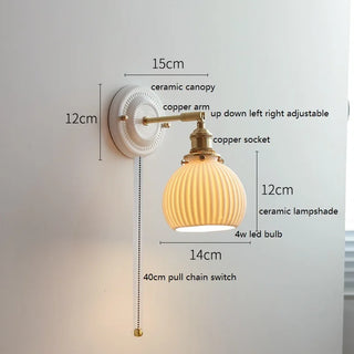 Celako™ Auramic Wall Light | Ceramic Bedside Lighting