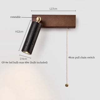 Celako™ Gravina Wall Light | Black Travertine Living Room Lighting