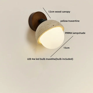Celako™ Soleil Wall Light | Stone Bedroom Lighting